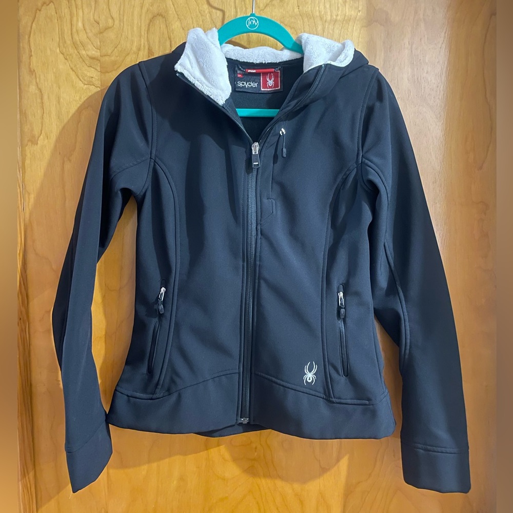Small SPYDER Women’s s Coat with White Fur-Lined Hood